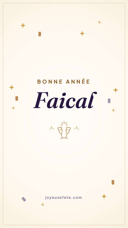 Image « Bonne année Faical » au format story