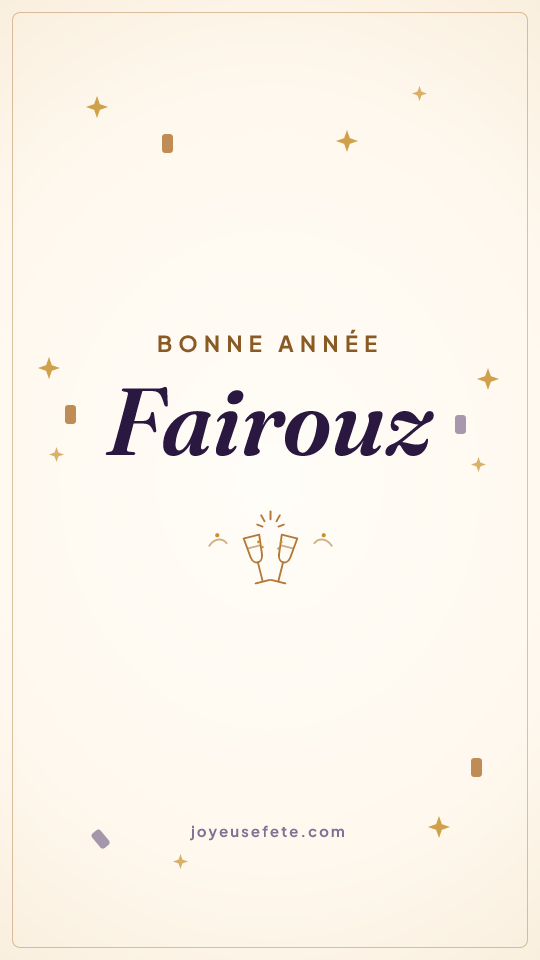 Image « Bonne année Fairouz » au format story