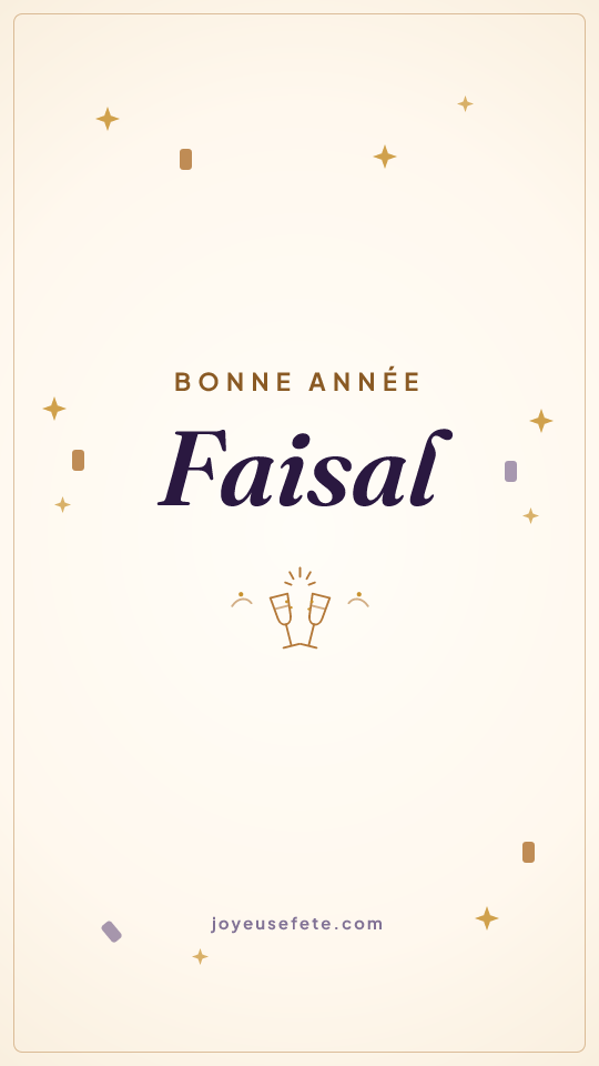 Image « Bonne année Faisal » au format story