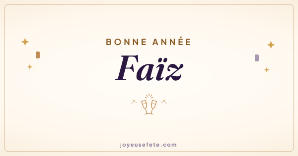 Image « Bonne année Faïz » au format large