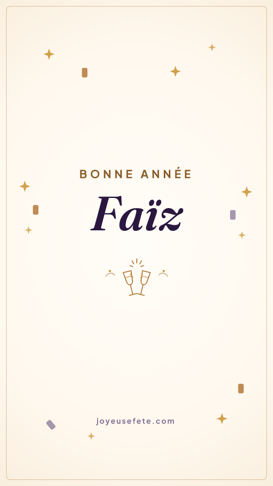 Image « Bonne année Faïz » au format story