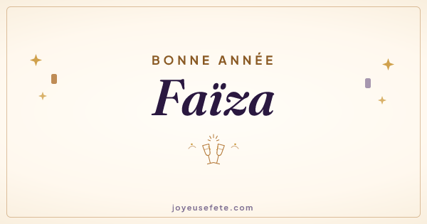 Image « Bonne année Faïza » au format large