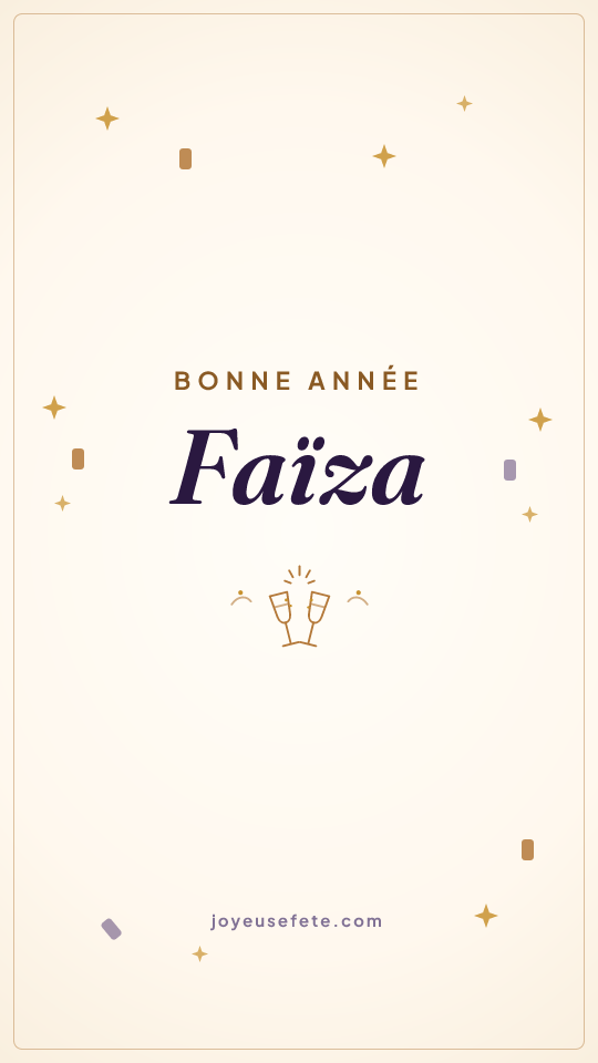 Image « Bonne année Faïza » au format story