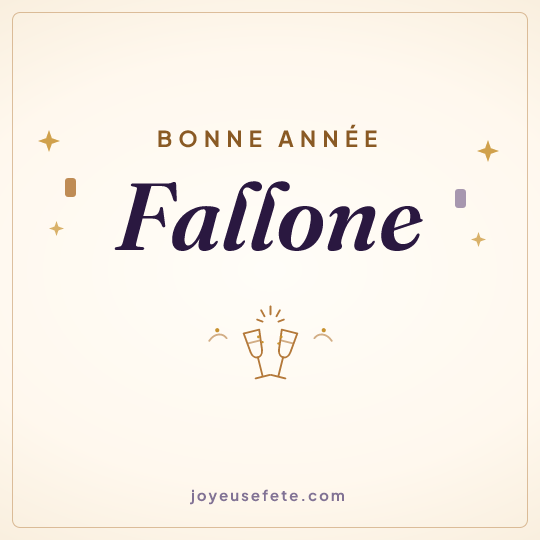 Image carrée « Bonne année Fallone » pour WhatsApp