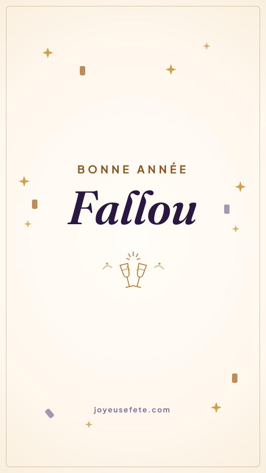 Image « Bonne année Fallou » au format story