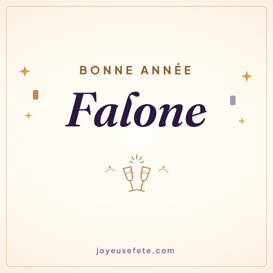 Image carrée « Bonne année Falone » pour WhatsApp