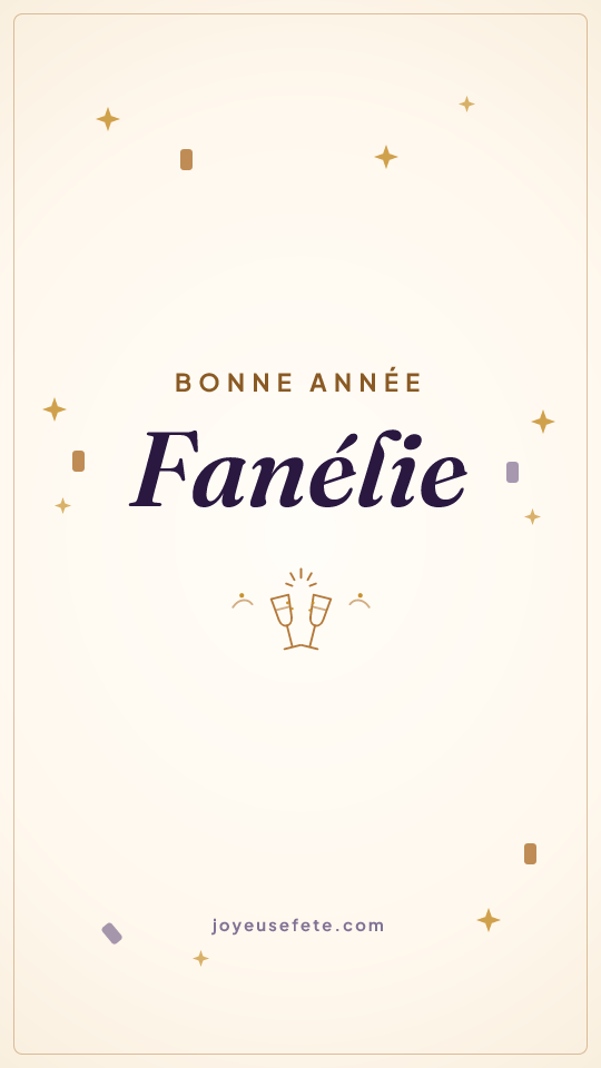 Image « Bonne année Fanélie » au format story