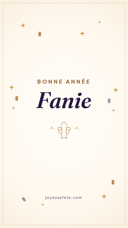 Image « Bonne année Fanie » au format story