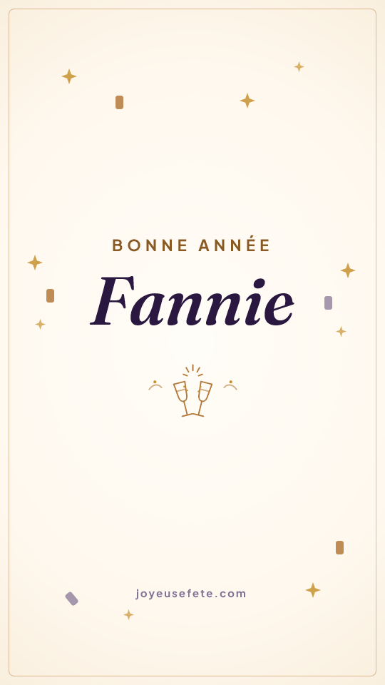 Image « Bonne année Fannie » au format story