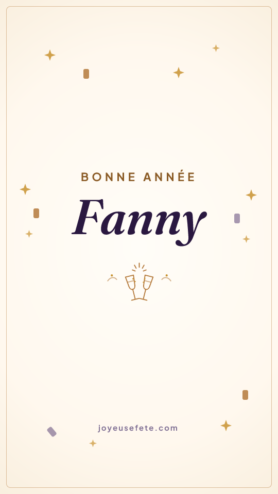 Image « Bonne année Fanny » au format story