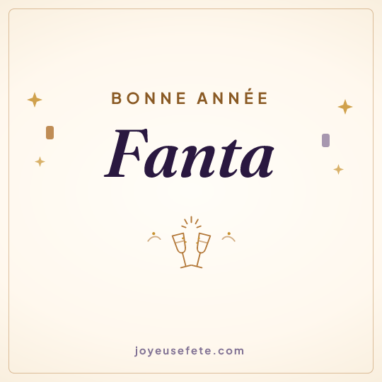 Image carrée « Bonne année Fanta » pour WhatsApp