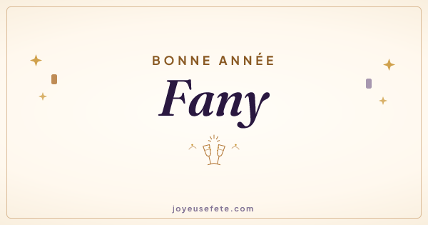Image « Bonne année Fany » au format large