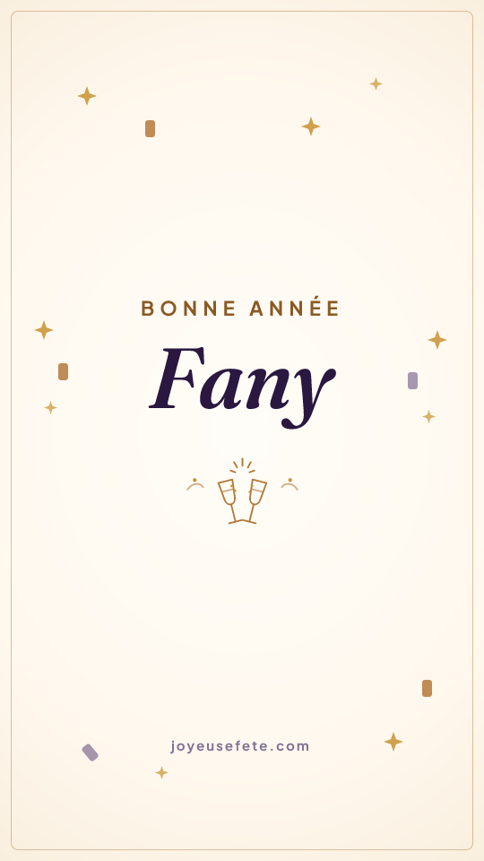 Image « Bonne année Fany » au format story