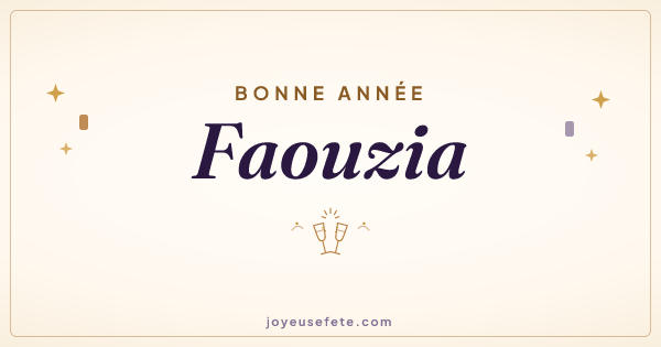 Image « Bonne année Faouzia » au format large