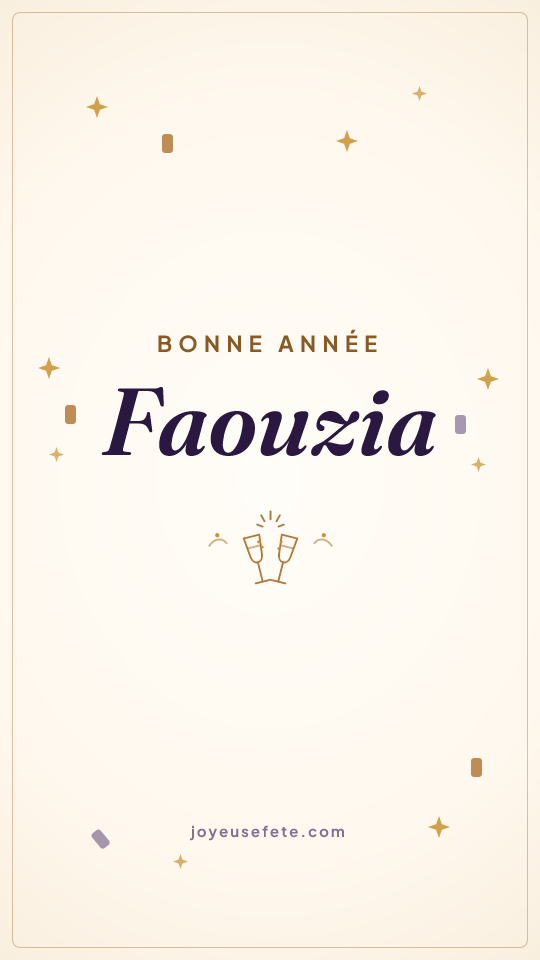 Image « Bonne année Faouzia » au format story
