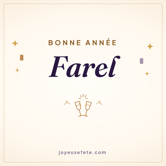 Image carrée « Bonne année Farel » pour WhatsApp