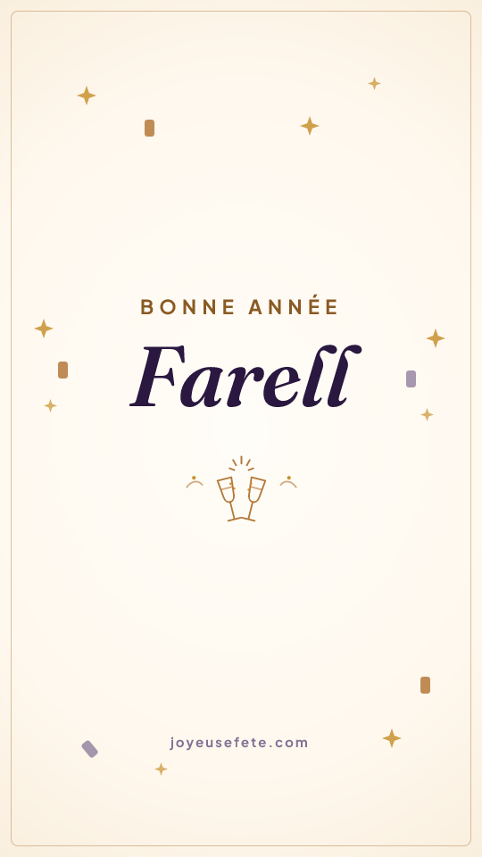 Image « Bonne année Farell » au format story