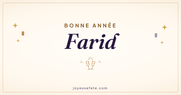 Image « Bonne année Farid » au format large