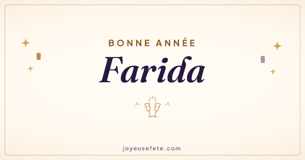 Image « Bonne année Farida » au format large