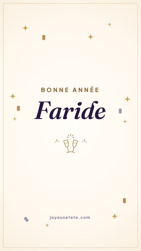 Image « Bonne année Faride » au format story