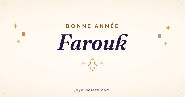 Image « Bonne année Farouk » au format large