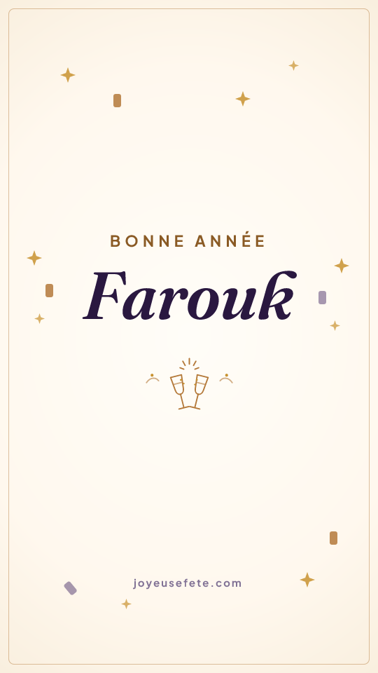 Image « Bonne année Farouk » au format story