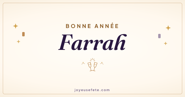 Image « Bonne année Farrah » au format large