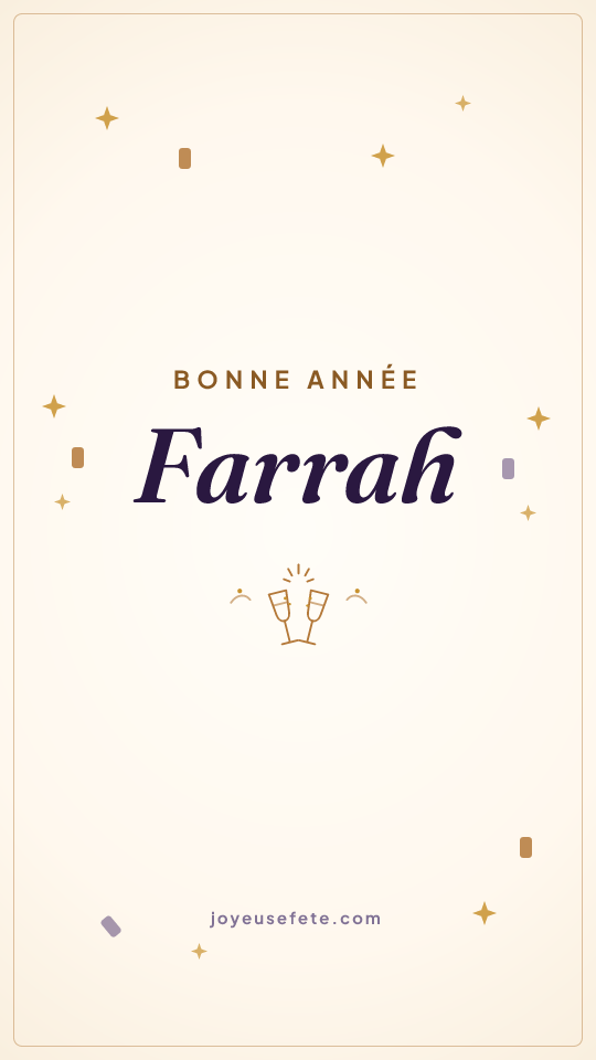 Image « Bonne année Farrah » au format story