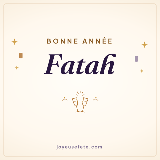 Image carrée « Bonne année Fatah » pour WhatsApp