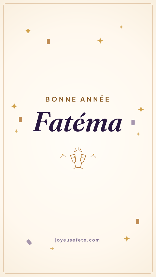 Image « Bonne année Fatéma » au format story