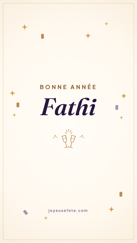 Image « Bonne année Fathi » au format story