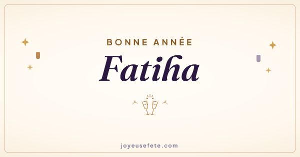 Image « Bonne année Fatiha » au format large