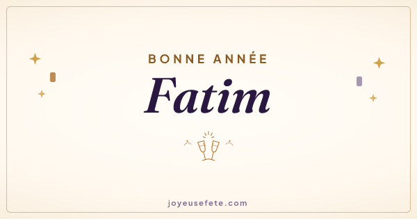 Image « Bonne année Fatim » au format large