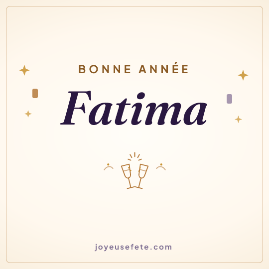 Image carrée « Bonne année Fatima » pour WhatsApp