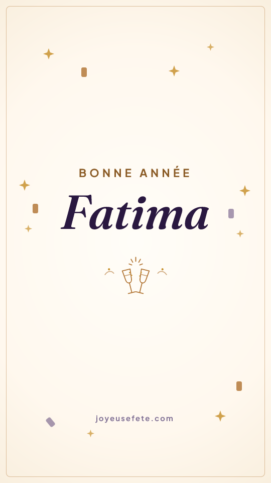 Image « Bonne année Fatima » au format story