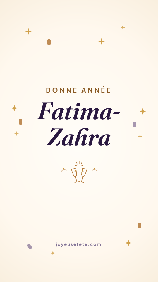 Image « Bonne année Fatima-Zahra » au format story