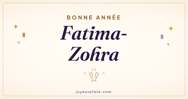 Image « Bonne année Fatima-Zohra » au format large