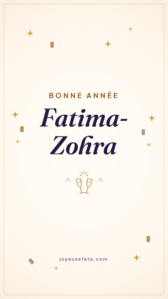 Image « Bonne année Fatima-Zohra » au format story