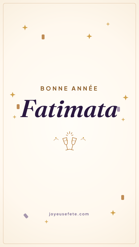 Image « Bonne année Fatimata » au format story