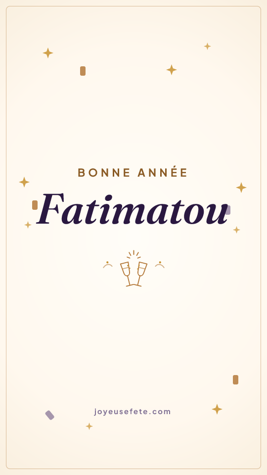Image « Bonne année Fatimatou » au format story