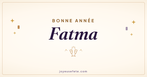 Image « Bonne année Fatma » au format large