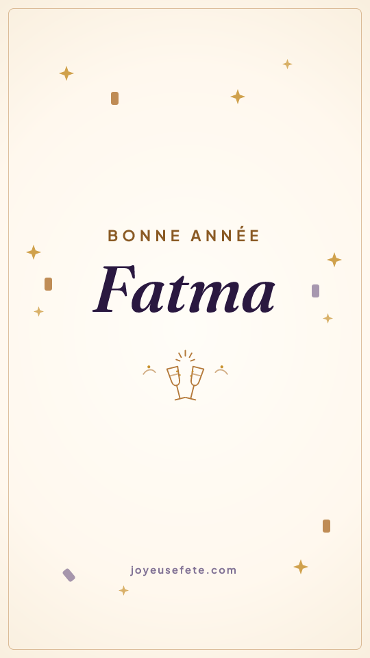 Image « Bonne année Fatma » au format story