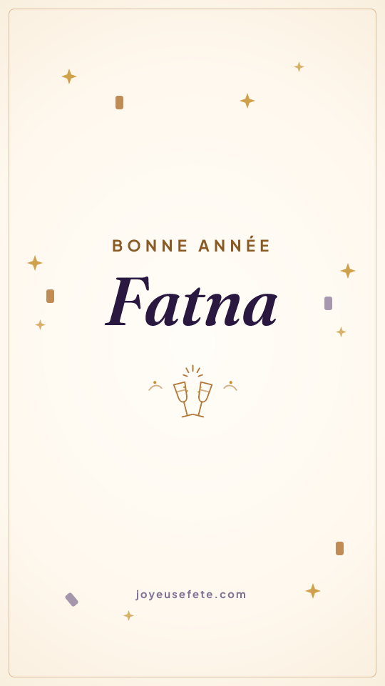 Image « Bonne année Fatna » au format story