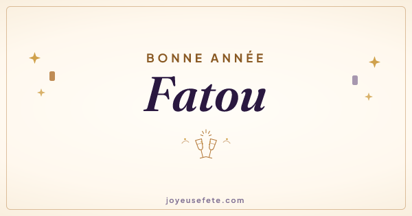 Image « Bonne année Fatou » au format large