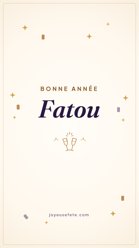 Image « Bonne année Fatou » au format story