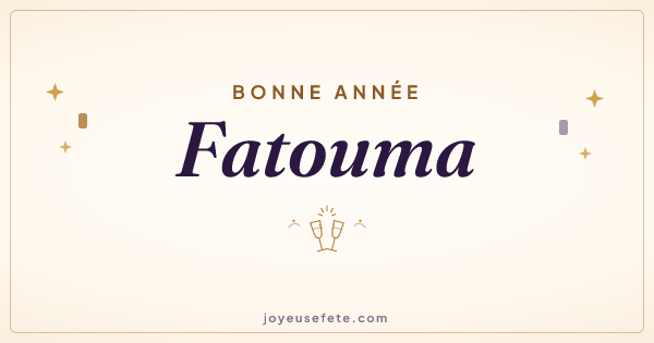 Image « Bonne année Fatouma » au format large