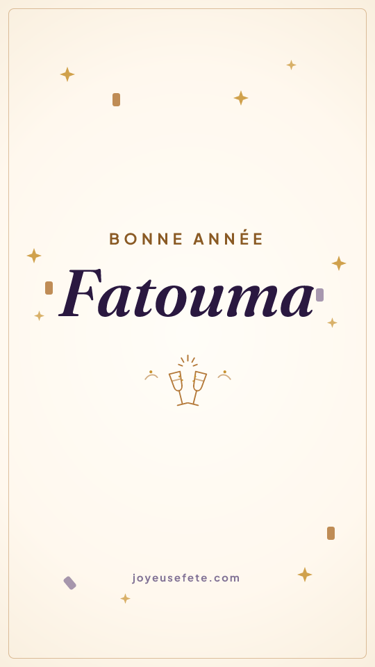 Image « Bonne année Fatouma » au format story