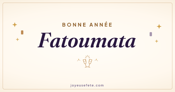 Image « Bonne année Fatoumata » au format large