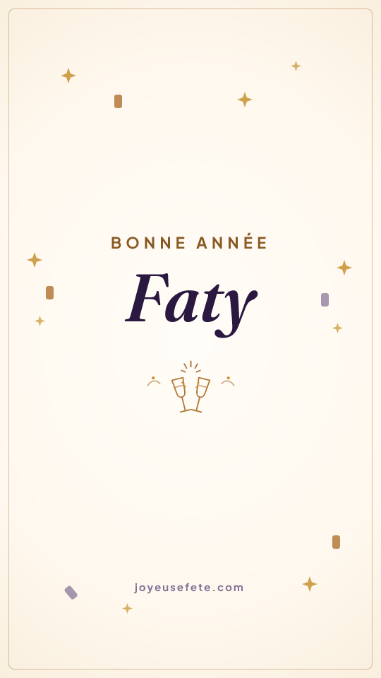 Image « Bonne année Faty » au format story