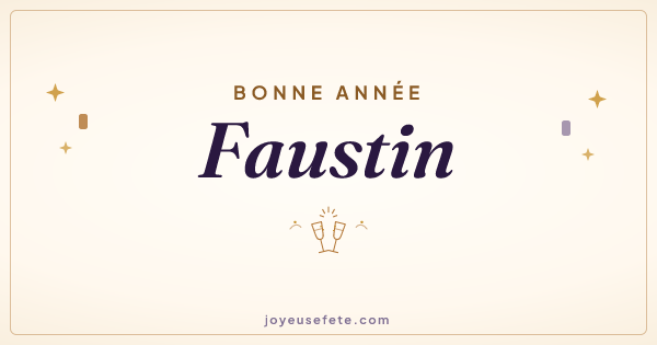 Image « Bonne année Faustin » au format large